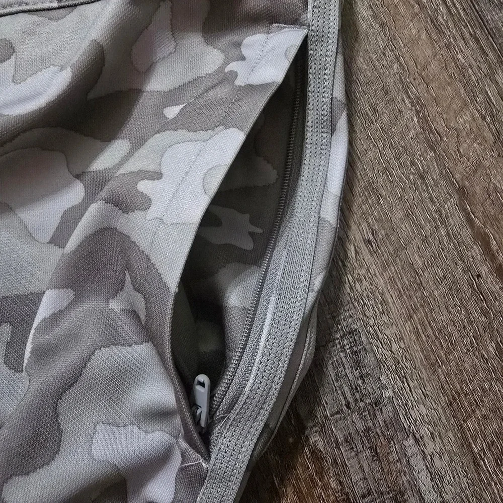 Adidas Aeroready Camo Men XL Tapered Zip Pickets Grey White Camouflage Jogger